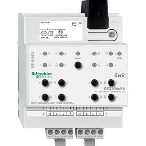 Jaloezie-actor 4x/10A Handmatige bediening Lichtgrijs KNX