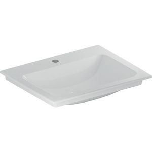 Meubelwastafel afleg L/R 60x48cm met kraangat wit Keratect ONE