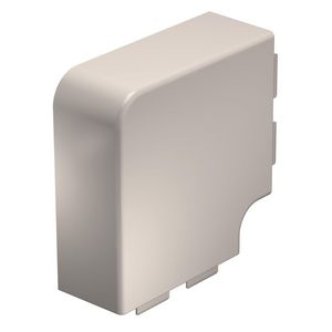 Deksel platte hoek 60x130mm polyvinylchlorid creme wit VVE=2