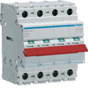 Modulaire lastscheider 4P 100A rode tuimel