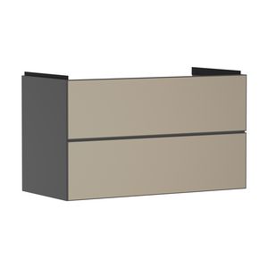 Onderkast Slate Matt Grey / front patterned bronze 980x475mm 2x la tbv wastafel Xevolos E 54183390