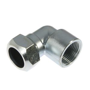 Schroefbus haaks knel messing verzinkt 22x3/4"bn. 108A