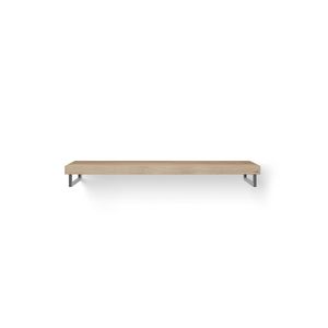 Wastafelblad Solo Wood eiken 140cm RVS 2x handdoekhouder