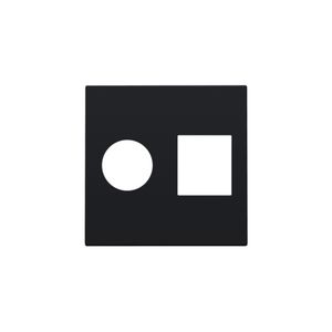 Afwerkingsset enkelvoudige coax/netwerkaans. RJ45 black