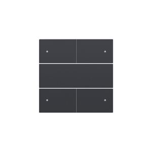 Afwerkingsset 4-voudige pot.vrij knop 24V Led anthracite