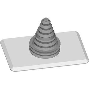 Flensplaat v.v. 1 x kabeltule