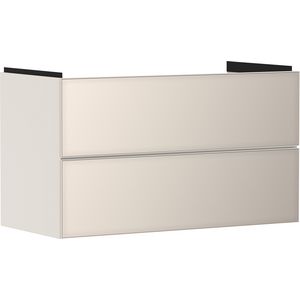 Onderkast Sand Matt beige / front metallic sand beige 980x475mm 2x la tbv wastafel Xevolos E 54182790