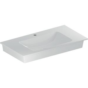 Meubelwastafel afleg L/R 90x48cm met kraangat wit Keratect ONE