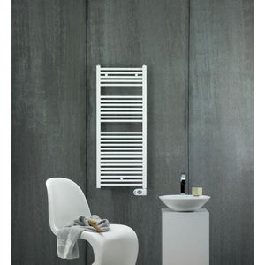 Badkamerradiator elektrisch Aura EL 1300x500mm 750W RAL9016 snoerlengte 50cm