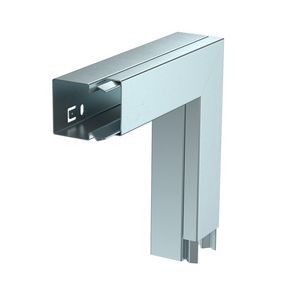 Platte hoek met bovenstuk 40x40mm