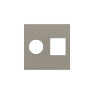 Afwerkingsset enkelvoudige coax/netwerkaans. RJ45 bronze