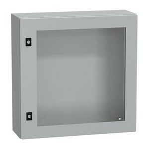Deur 600x600x200mm IP66 / IK08 Transparant RAL70 Spacial CRN