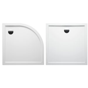 Douchebak DAVOS 90x90cm acryl wit randhoogte 4,5cm glans incl. pootset en paneel