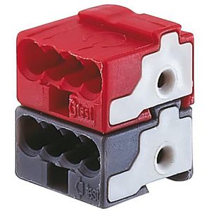 KNX bus-steekklem 4 x 1mm² rood/zwart