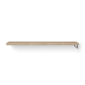 Wastafelblad Base Wood eiken 200cm RVS 1x handdoekbeugel RE.