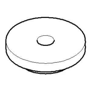 Rozet 30x8mm Messing gebors. (23kt Goud)