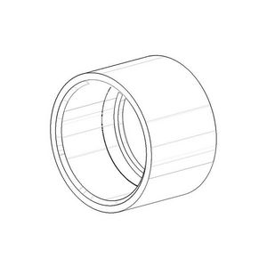 Bevestiging v. zijdouche 34x22mm Champagne (22kt Goud)
