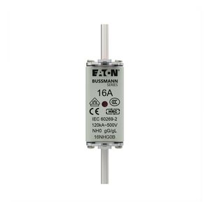 Zekering laagsp. 16A AC 500V NH0 gL/gG dubbele melde VVE=3