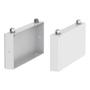 Zijplaten sokkel HxD=100x250mm wit RAL 9016 stapelbaar voor