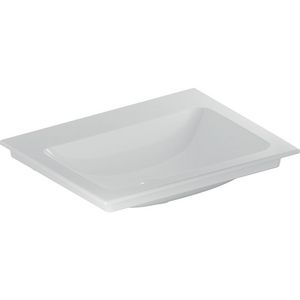 Meubelwastafel afleg L/R 60x48cm zonder kraangat wit Keratect ONE