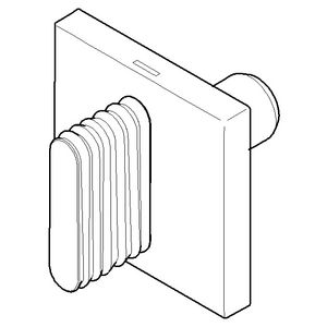 Greep v. badkuip Cold ovaal golf 60x60x40mm chr