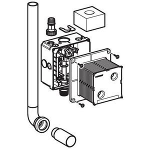 HyTronic urinoir inbouwset met spoelbocht diameter 32mm