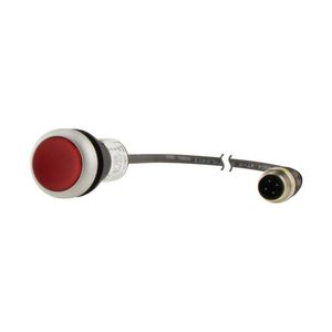 Signaaldrukknop RMQ Compact rood vlak 0no/1nc M12A-m 181303
