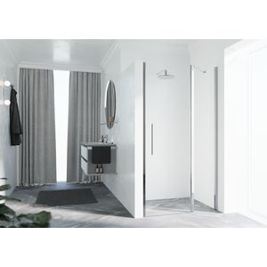 Young 2.0 2P draaideur 1070-1110x2000mm chroom helder