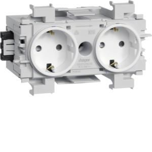 Wandcontactdoos 2-V Ecoline Wago frontmontage vwit