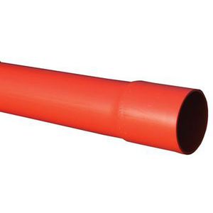 Lengte a 5mtr. PVC kabelbuis 200mm SN4mm TRL/SV rood