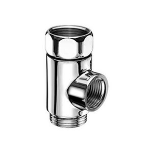 T-stuk met wartelmoer3/4" chroom
