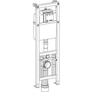 Excellent XS Vario closetelement (achteraf hoogteverstelbaar)  frontbediend incl. muurankers + isolatieset