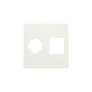 Afwerkingsset enkelvoudige coax/netwerkaans. RJ45 white