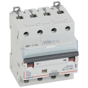 Aardlekautomaat DX3 4-polig C25A 6000A 30mA F