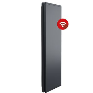 Elektr. verticale paneelradiator E-Comfort ICON WIFI 1800x450mm 2000W RAL7024 structuur grijs