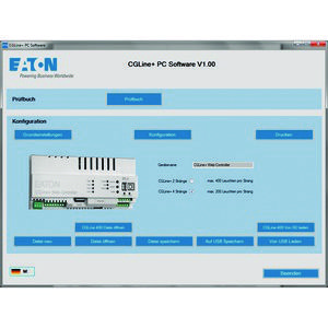Software voor het programmeren van de CGLine+ web-controller