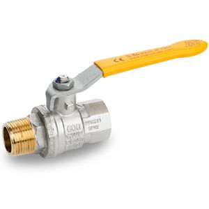 kogelkraan  S84 1.1/2" bt.xbn. dn40 vern dacrohen. geel VVE=24