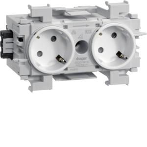 Wandcontactdoos 2-V Ecoline 45gr. Wago frontmontage vwit