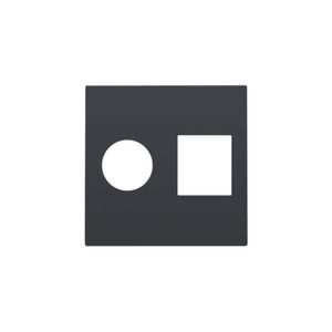 Afwerkingsset enkelvoudige coax/netwerkaans. RJ45 anthracite