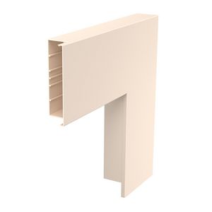Platte hoek 560,5x210x80 polyvinylchlorid creme wit 9001