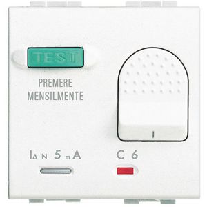 Aardlekautomaat LivingLight 6A 1.5kA 2 modulen wit