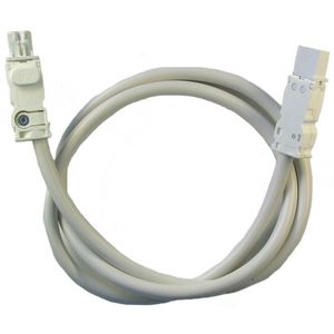 Verbindingskabel 2x1,5mm2 witte contrastekker stekker 07L.10