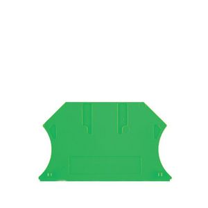 Afsluit- eindplaat groen h:56mm b:1.5mm V-0 Wemid VVE=50