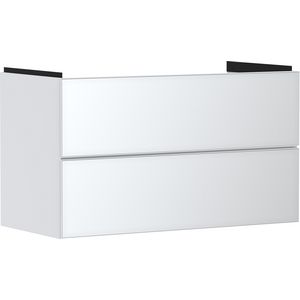 Onderkast mat wit / front metalic wit 980x475mm 2x la tbv wastafel Xevolos E 54181320
