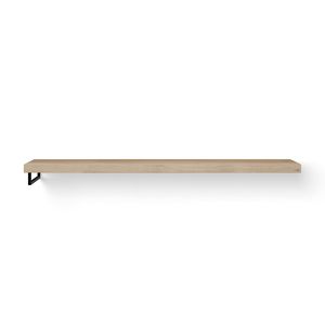 Wastafelblad Base Wood eiken 200cm zwart 1x handdoekbeugel LI.