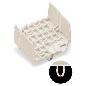 Kabelhouder onderste deel + klikvoetjes wit 267-412 VVE=250