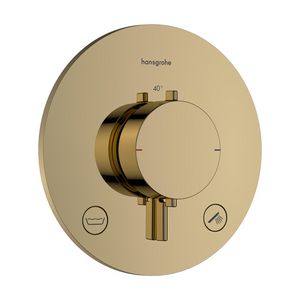 Inbouwthermostaat 2F+zekerheid. EN1717 Ecostat Comfort S Polished Gold-Optic