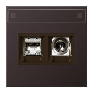 Smart-TV aansluitdoos LS alu dark