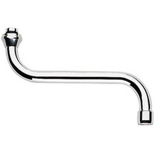 Onderuitloop 3/4 sprong 200mm chroom incl. perlator