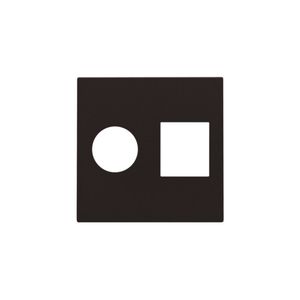 Afwerkingsset enkelvoudige coax/netwerkaans. RJ45 d.brown